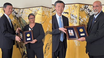 H.E. Ambassador of Japan to South Africa presents fourth Noguchi Africa Prize to Salim and Quarraisha Abdool Karim