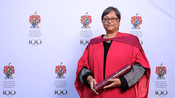 Prof Quarraisha Abdool Karim receives an honorary degree from the University of Stellenbosch