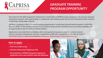 CAPRISA Graduate Training Program Opportunity