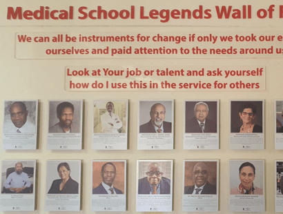 Medical School Legends Wall of Fame
